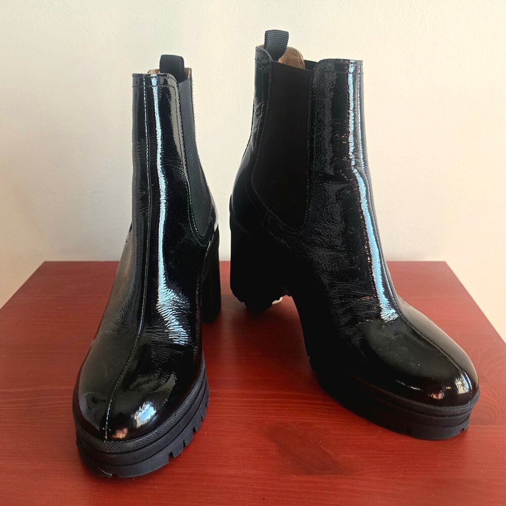 NWOT Patent Leather Pull-on Boots